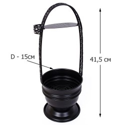 Кошик для вугілля Lex Deluxe Black XXL
