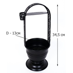 Кошик для вугілля Lex Deluxe Black Mini